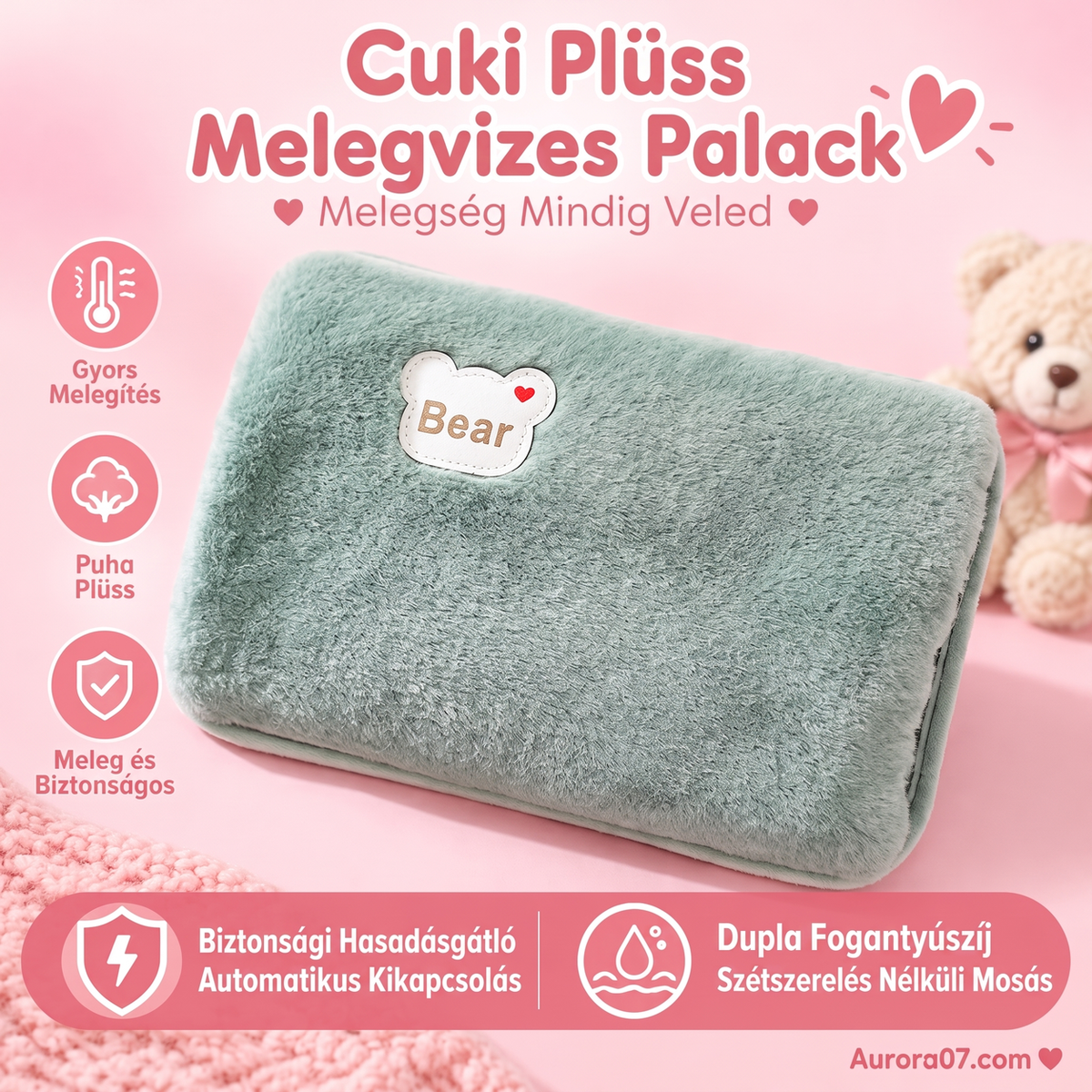 đ§ ĂjratölthetĆ fƱtĆzsĂĄk puha plĂŒss borĂtĂĄssal â tĂ©li kĂ©z- Ă©s testmelegĂtĆđ§€âïž