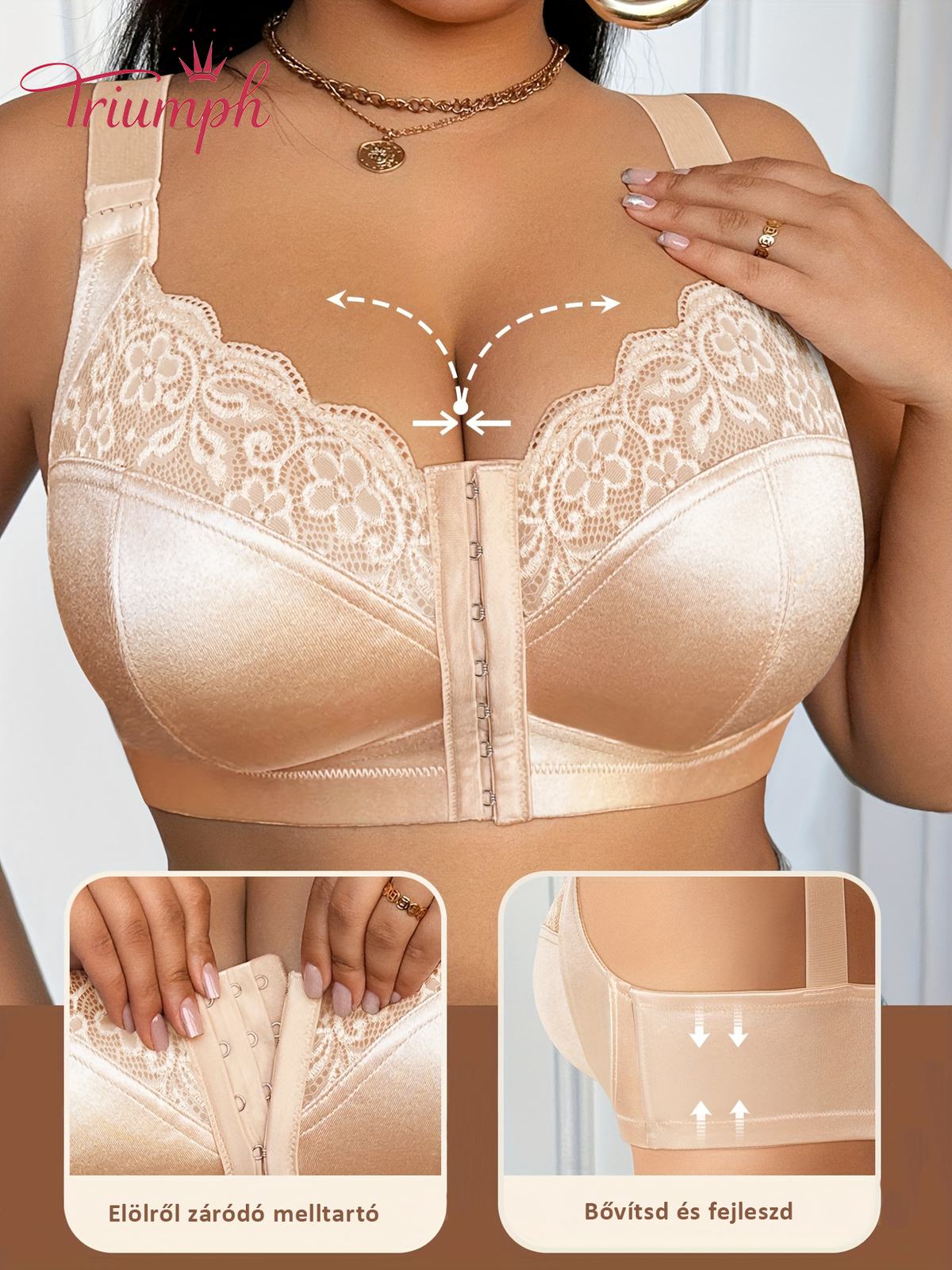 Triumph® 4 db 📍Plus size elölzáras melltartó