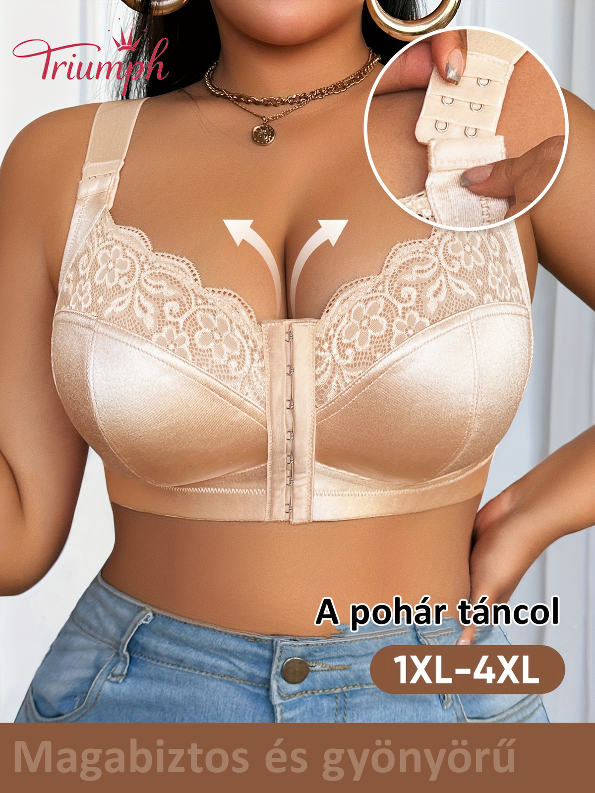Triumph® 4 db 📍Plus size elölzáras melltartó