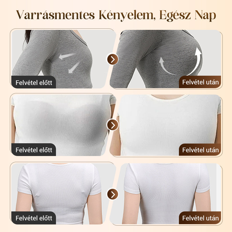 ✨ Prémium Varratnélküli Csíkos Melltartó: W-alakú Puha Tartás – Raktáron! 💪
