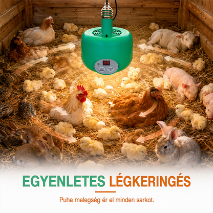 🐣🌡️ Intelligens hőmérséklet-szabályozású keltetőmelegítő – Stabil hő a kiscsibék és fiókák számára