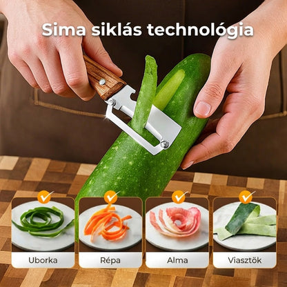 🥕 Többfunkciós konyhai hámozó - rozsdamentes acél