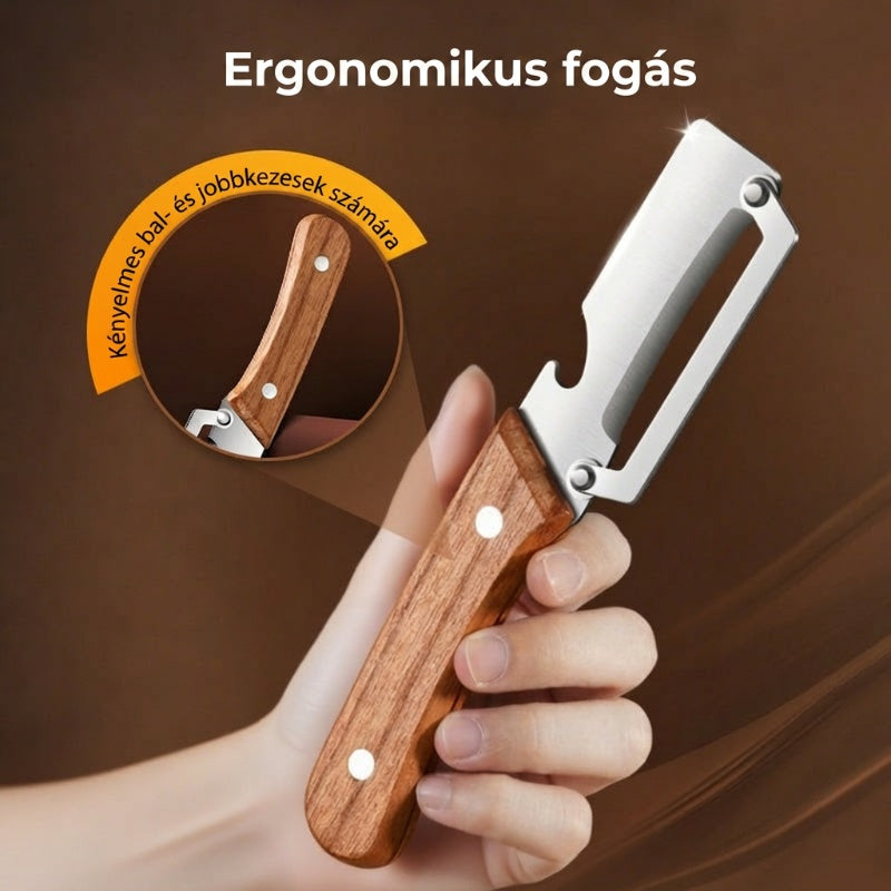 🥕 Többfunkciós konyhai hámozó - rozsdamentes acél
