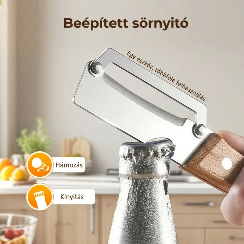 🥕 Többfunkciós konyhai hámozó - rozsdamentes acél