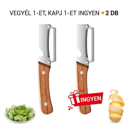🥕 Többfunkciós konyhai hámozó - rozsdamentes acél