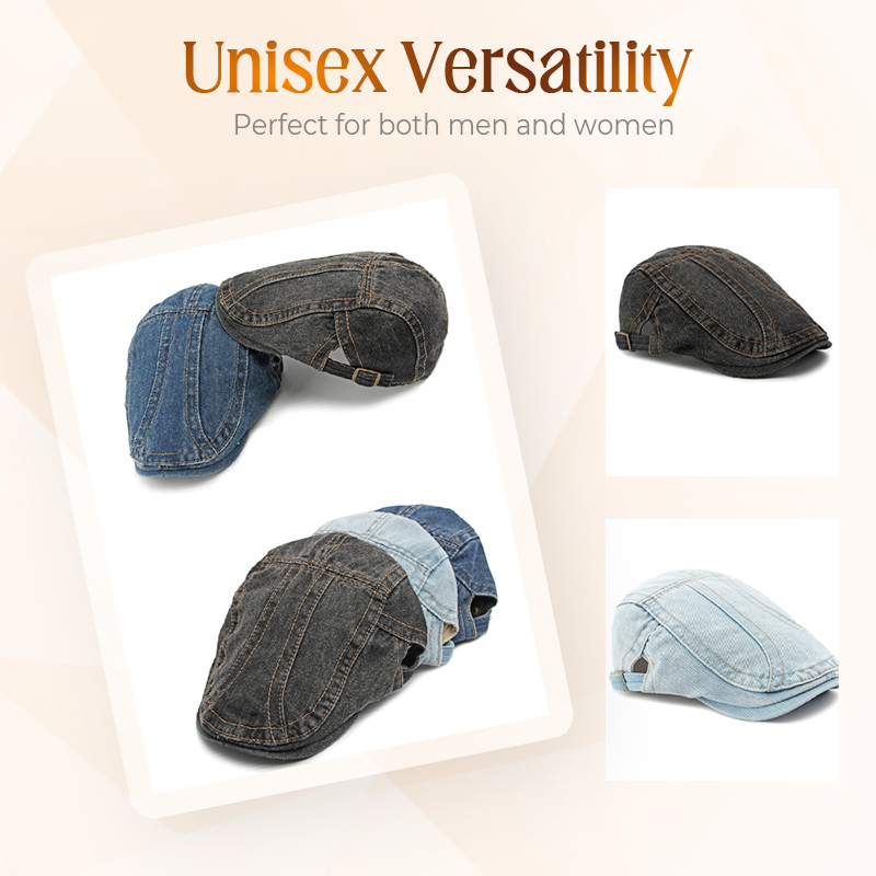 ✨ Retró Elegancia – Unisex Newsboy Sapka! Farmer Anyag, Állítható, Minden Outfithez Passzol 👒