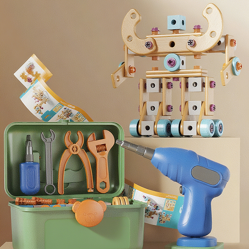 🧰Oktató jellegű DIY játék szerszámkészlet gyerekeknek – Építs többet! Tanulj többet! Játssz kreatívan!
