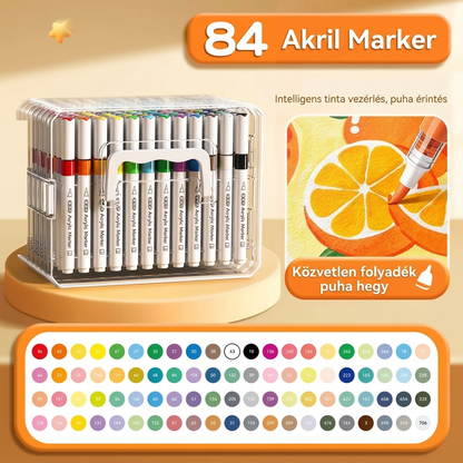 💦 Mosható folyékony akril marker puha ecsetvéggel – Színes alkotás könnyedén, egyszerű tisztítással✨