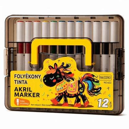 💦 Mosható folyékony akril marker puha ecsetvéggel – Színes alkotás könnyedén, egyszerű tisztítással✨