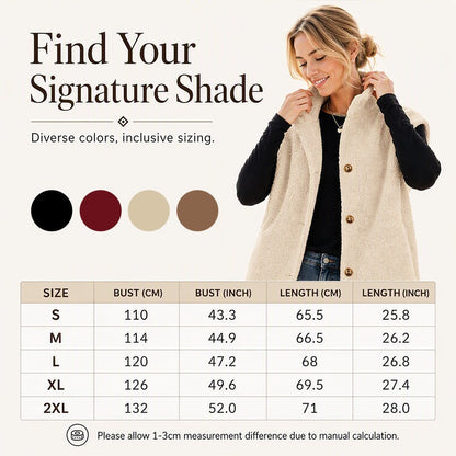 Női alkalmi Sherpa meleg mellény
