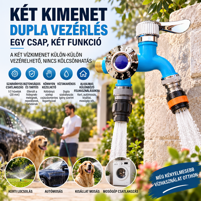 🚿 Dupla vezérlésű hosszabbítható csap – hőálló, fagytűrő, robbanásbiztos. Tökéletes konyhához és fürdőszobához! ✨🔧