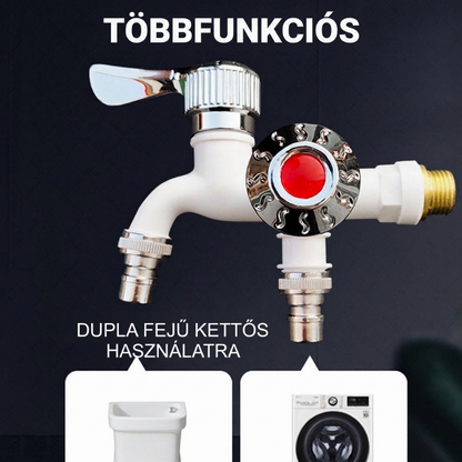 🚿 Dupla vezérlésű hosszabbítható csap – hőálló, fagytűrő, robbanásbiztos. Tökéletes konyhához és fürdőszobához! ✨🔧