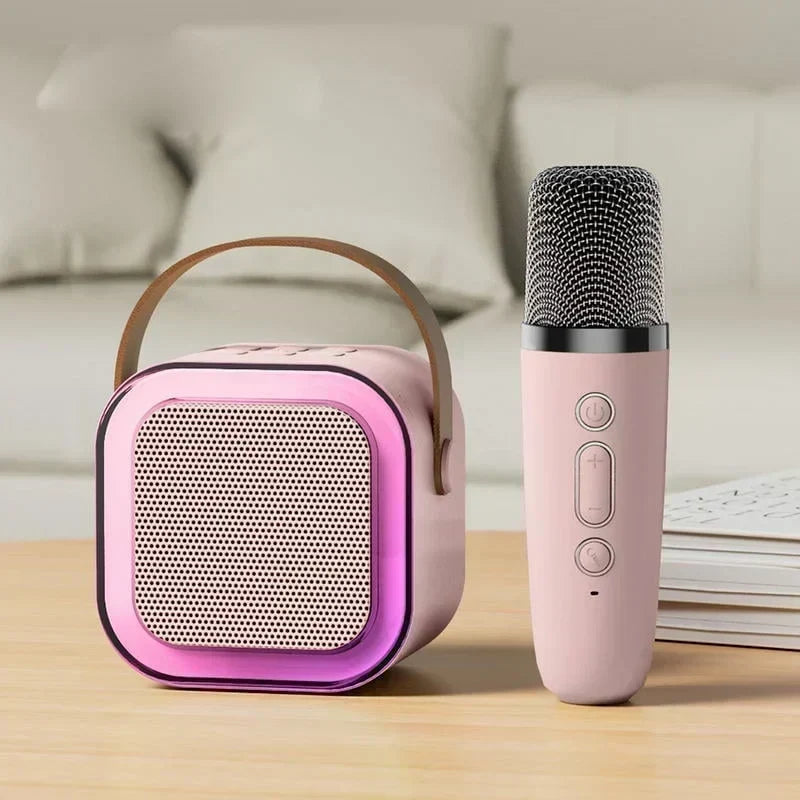 🎉 Gyermekek számára készült mini karaoke gép vezeték nélküli mikrofonokkal – zene, szórakozás és éneklés otthon 🎤✨