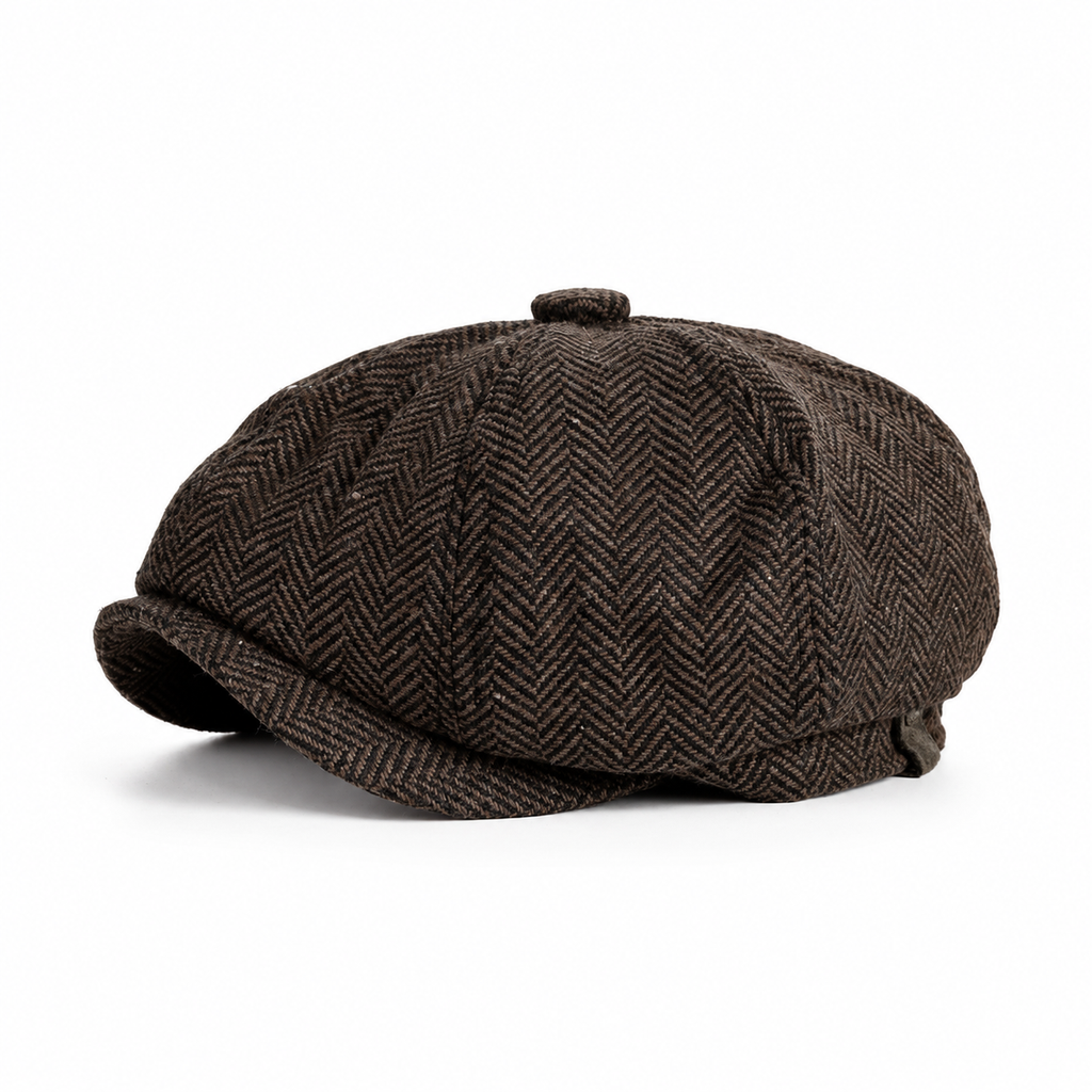 🎩 Brit stílusú nyolcszögletű beret – Vintage, uniszex, alkalmi ✨