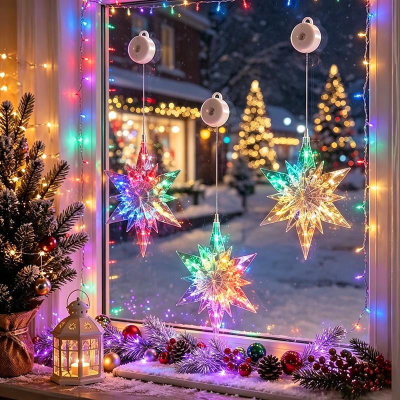 🥳2026-os AKCIÓ 🎄✨DIY karácsonyi ablakra tapadó világítás – fúrás nélkül, nyom nélkül, elemről működik és újrafelhasználható. Számos ünnepi forma, meleg vagy színes fény! 🪟💚
