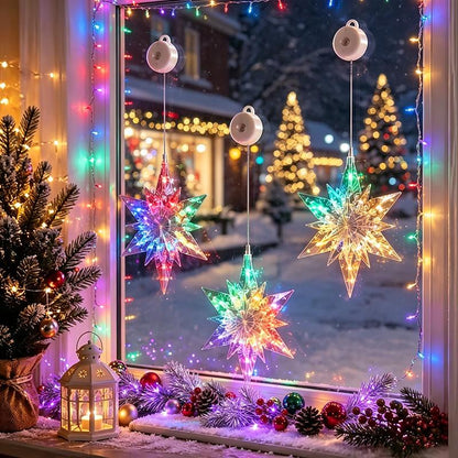 🥳2026-os AKCIÓ 🎄✨DIY karácsonyi ablakra tapadó világítás – fúrás nélkül, nyom nélkül, elemről működik és újrafelhasználható. Számos ünnepi forma, meleg vagy színes fény! 🪟💚