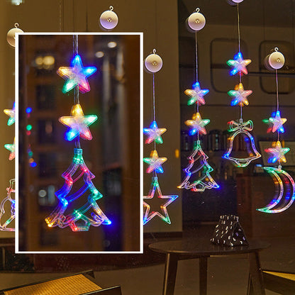 🥳2026-os AKCIÓ 🎄✨DIY karácsonyi ablakra tapadó világítás – fúrás nélkül, nyom nélkül, elemről működik és újrafelhasználható. Számos ünnepi forma, meleg vagy színes fény! 🪟💚