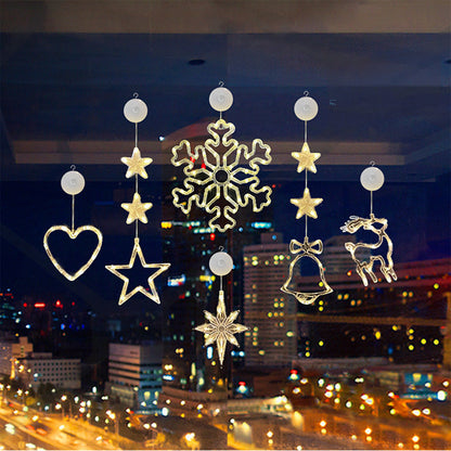 🥳2026-os AKCIÓ 🎄✨DIY karácsonyi ablakra tapadó világítás – fúrás nélkül, nyom nélkül, elemről működik és újrafelhasználható. Számos ünnepi forma, meleg vagy színes fény! 🪟💚