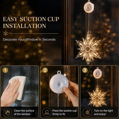 🥳2026-os AKCIÓ 🎄✨DIY karácsonyi ablakra tapadó világítás – fúrás nélkül, nyom nélkül, elemről működik és újrafelhasználható. Számos ünnepi forma, meleg vagy színes fény! 🪟💚