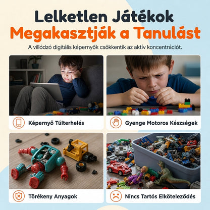🐘🦒Gyerekeknek és kisgyerekeknek szóló, fából készült, rajzfilmfigurás állatpuzzle