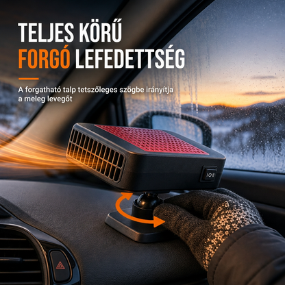 ❄️🚗 Hordozható 12V-os autó szélvédő jég- és páraleolvasztó ventilátor – Autófűtés és hűtőventilátor 🌀