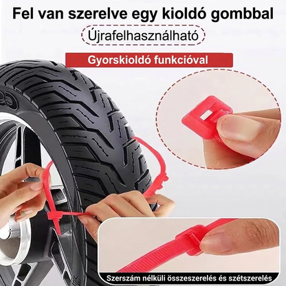 Univerzálisan állítható, csúszásgátló motorgumi láncok