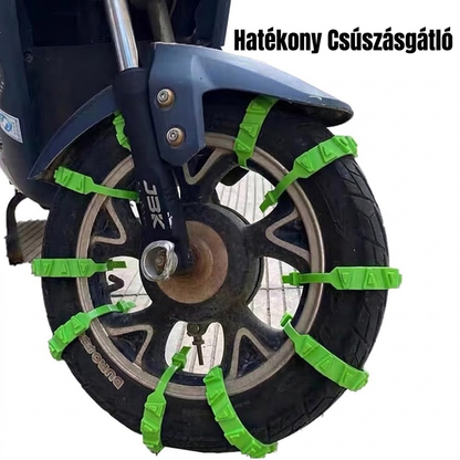 Univerzálisan állítható, csúszásgátló motorgumi láncok