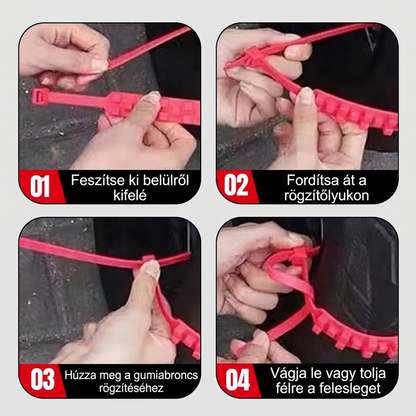 Univerzálisan állítható, csúszásgátló motorgumi láncok