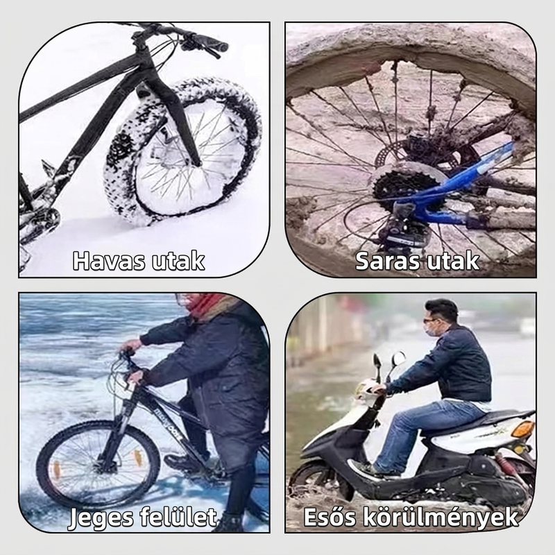 Univerzálisan állítható, csúszásgátló motorgumi láncok