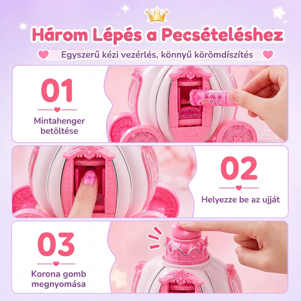 🎀 50% kedvezmény! Rózsaszín gyermek sminkes és körömdíszítő táska