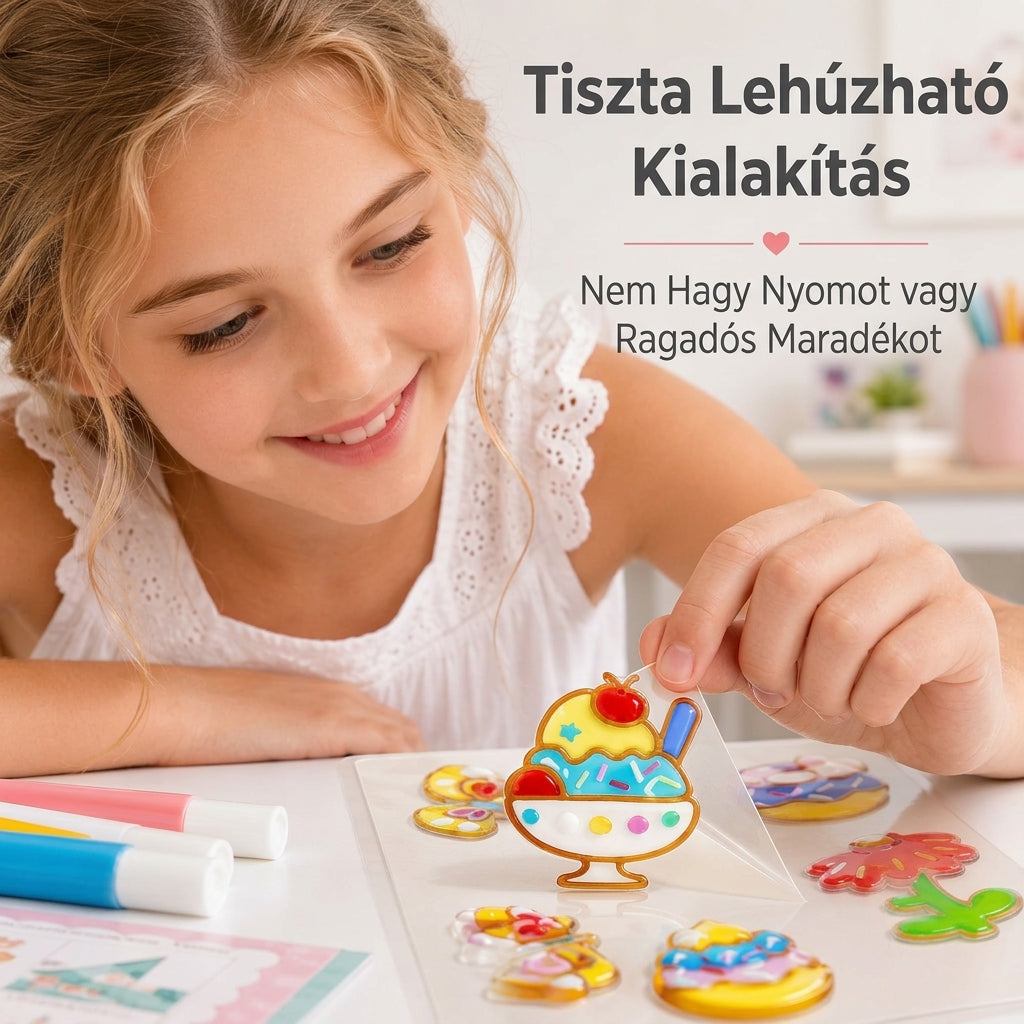 ✨ Készíts hámló ablakdíszeket pillanatok alatt! Sütés nélküli DIY zselés matrica szett 🎨