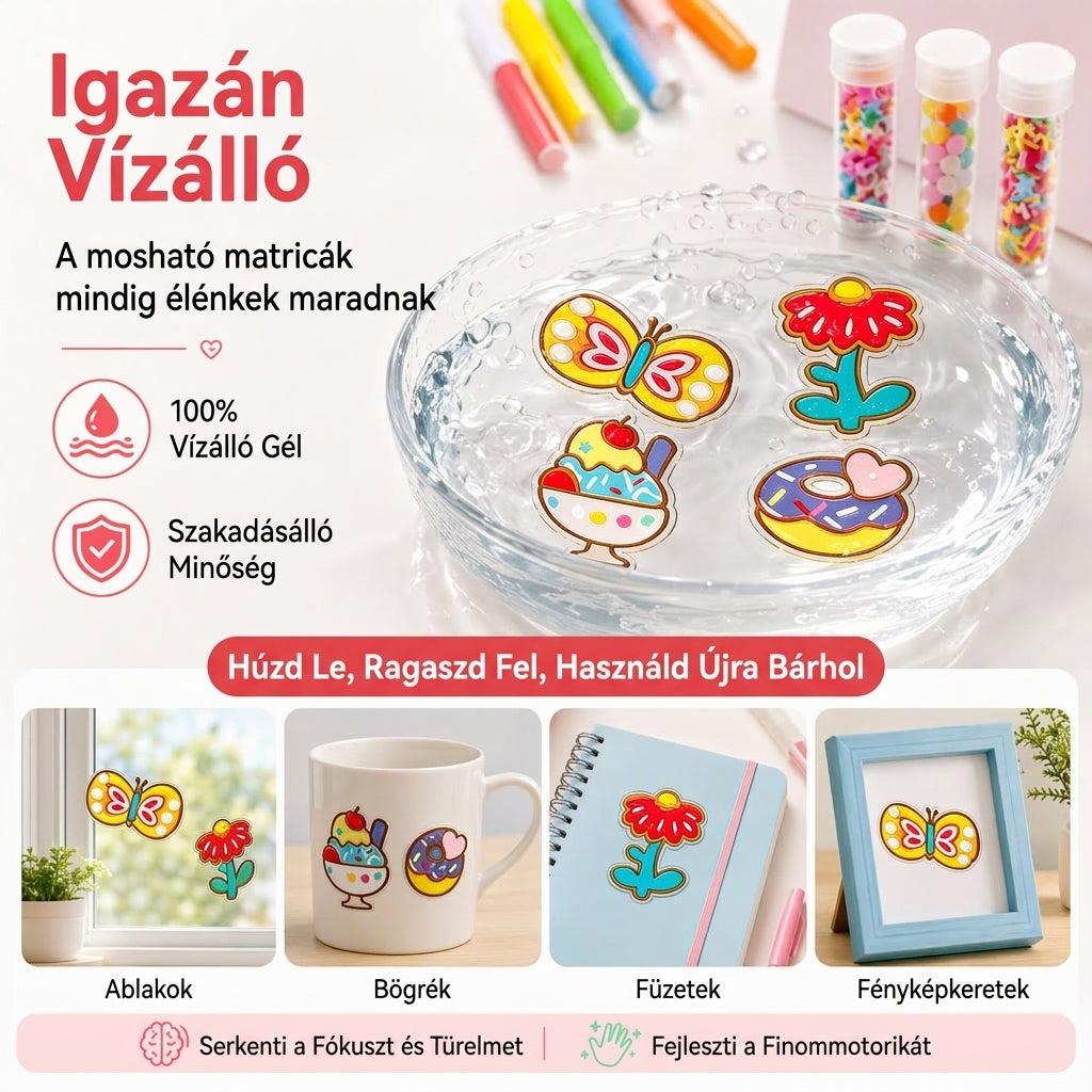 ✨ Készíts hámló ablakdíszeket pillanatok alatt! Sütés nélküli DIY zselés matrica szett 🎨