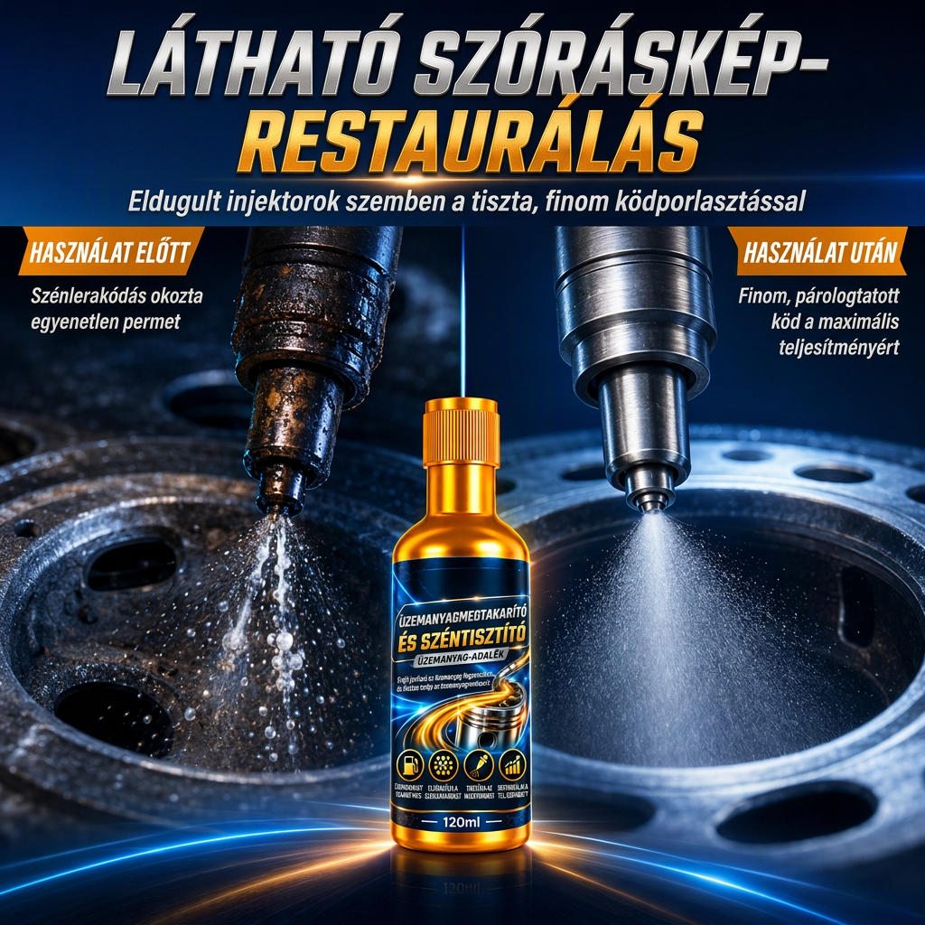 🚗 Autó üzemanyag-befecskendező tisztító adalék – Lerakódott korom eltávolítása ✨