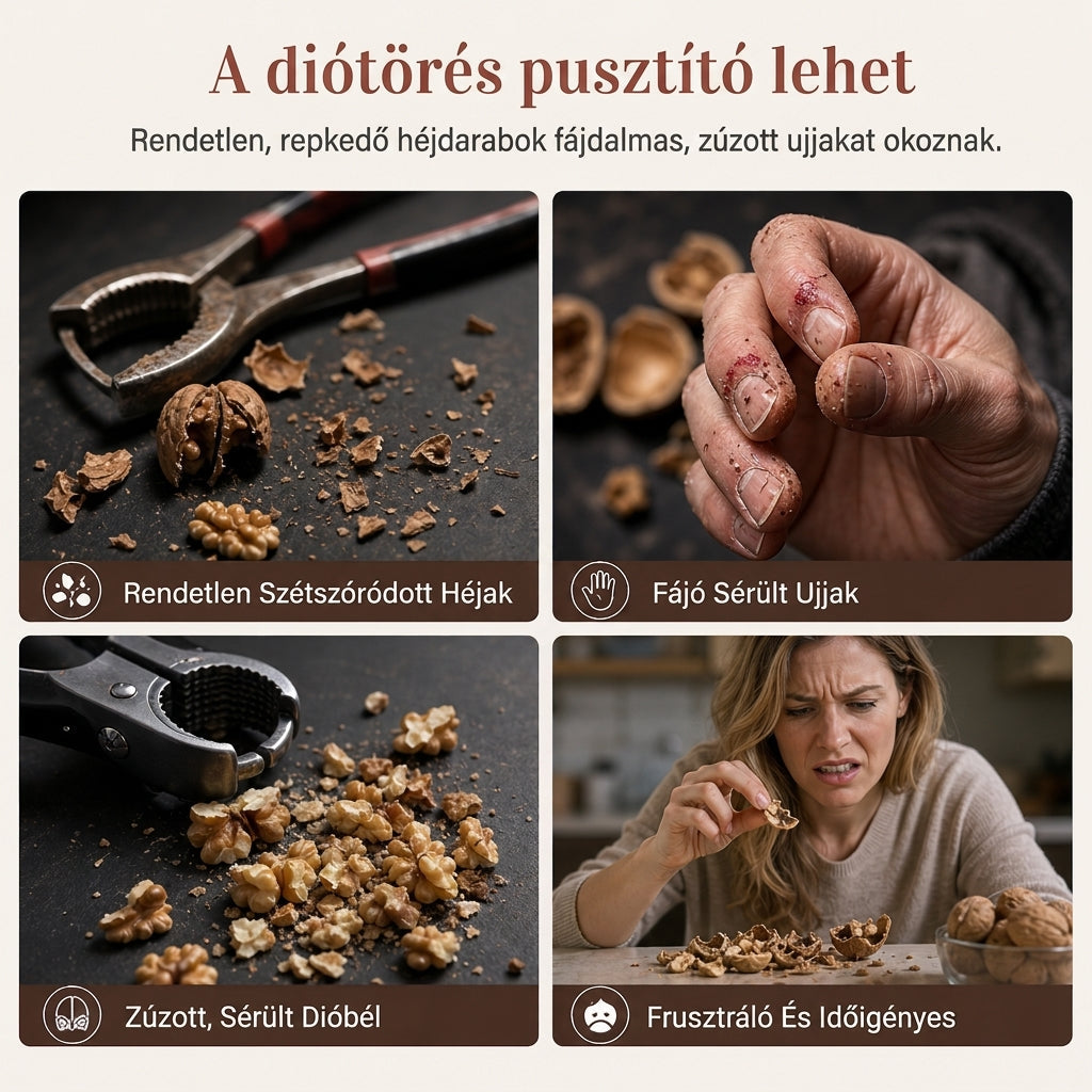 🌰🐿️Cinkötvözetű mókus alakú diótörő, sokoldalú dió és mogyoró törő eszköz