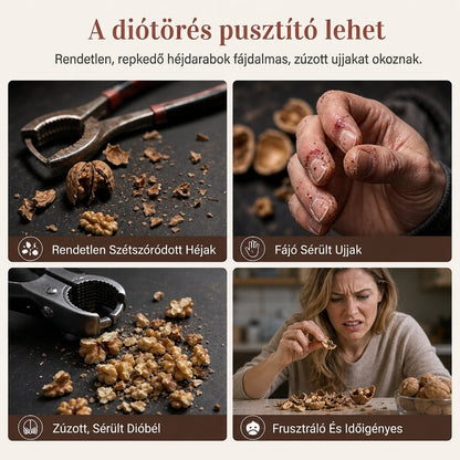 🌰🐿️Cinkötvözetű mókus alakú diótörő, sokoldalú dió és mogyoró törő eszköz